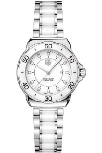 Formula 1 32 Stainless Steel / White - Diamond / Bracelet
