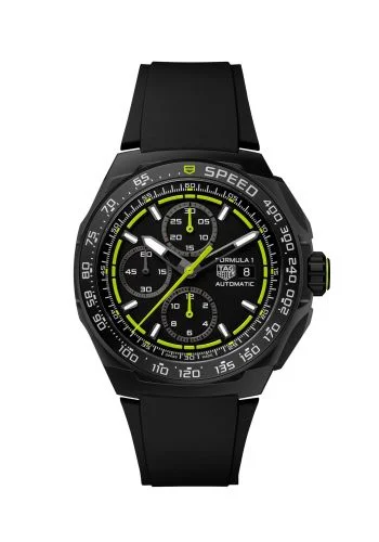 Formula 1 Automatic Chronograph 44 DLC / Black - Lime Green / Rubber