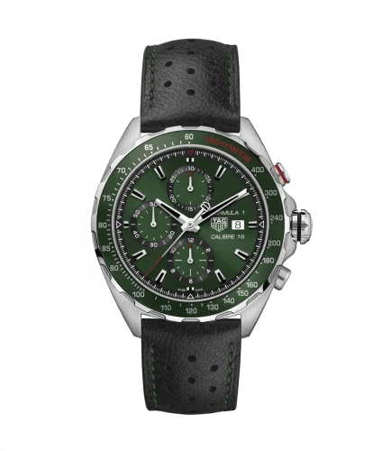 Formula 1 Calibre 16 44 Stainless Steel / Green / Calf