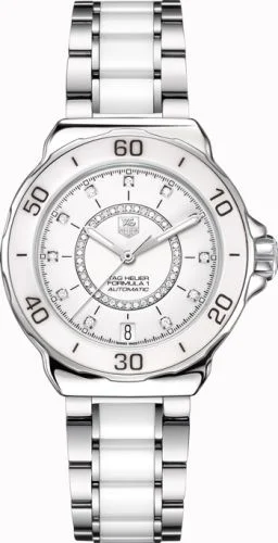 Formula 1 Calibre 5 37 Stainless Steel / White - Diamond / Bracelet