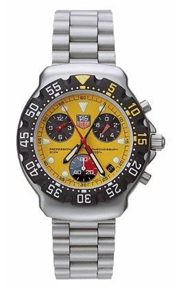 Formula 1 Chronograph Quartz Stainless Steel / Yellow / Bracelet