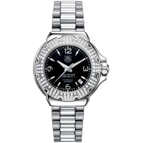 Formula 1 Quartz 37 Stainless Steel / Diamond / Black / Bracelet