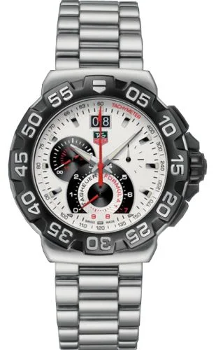 Formula 1 Quartz Chronograph Big Date 44 Stainless Steel / White / Bracelet