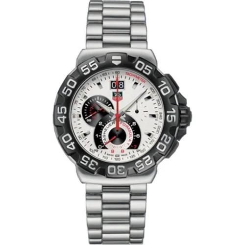 Formula 1 Quartz Chronograph Big Date 44 Stainless Steel / White / Bracelet