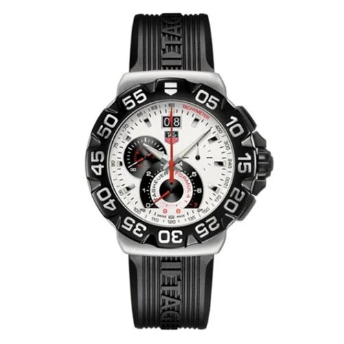 Formula 1 Quartz Chronograph Big Date 44 Stainless Steel / White / Rubber