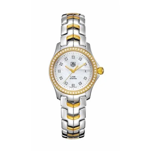 Link Quartz 27 Stainless Steel - Yellow Gold - Diamond / MOP