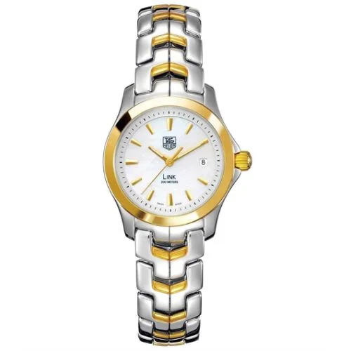 Link Quartz 27 Stainless Steel - Yellow Gold / MOP