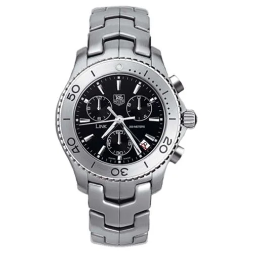 Link Quartz Chronograph 1/10th Stainless Steel / Black