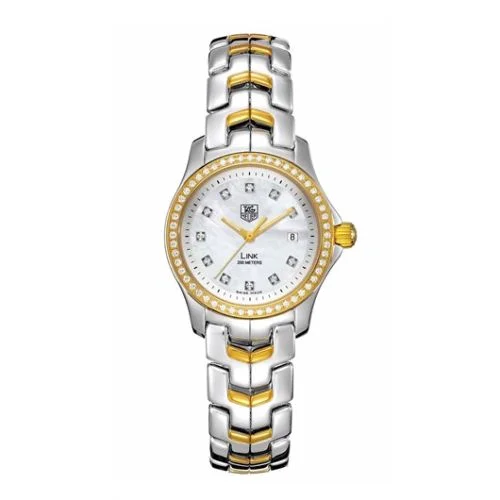 Link Quartz Stainless Steel - Yellow Gold - Diamond / MOP