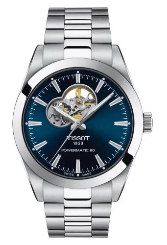 Gentleman Powermatic Open Heart Stainless Steel / Blue / Bracelet