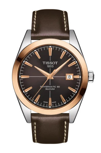 Gentleman Powermatic Stainless Steel - Red Gold / Brown / Strap