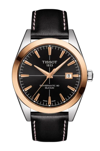 Gentleman Powermatic Stainless Steel / Red Gold / Brown / Strap