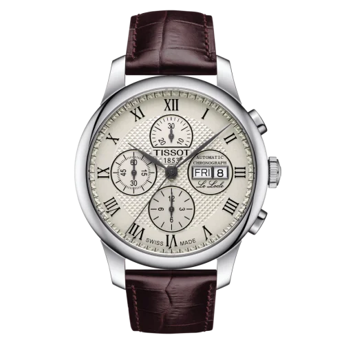 Le Locle 42.3 Valjoux Chronograph Stainless Steel / Ivory / Strap