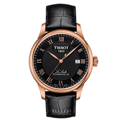 Le Locle Powermatic 80 39.3 Rose Gold / Black / Strap
