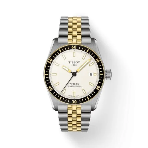 PR516 Powermatic 80 Stainless Steel - Yellow Gold / White / Bracelet