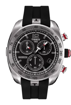 PRS 330 Quartz Chronograph 44 Stainless Steel / Black / Rubber