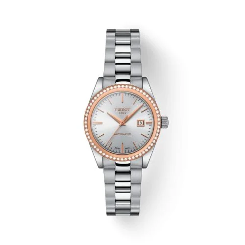 T-My Automatic Stainless Steel - Red Gold - Diamond / Silver