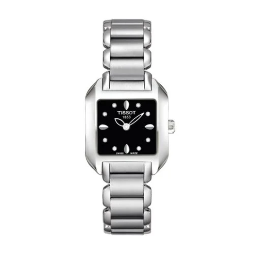T-Wave Square Quartz 23.6 Stainless Steel / Black / Bracelet