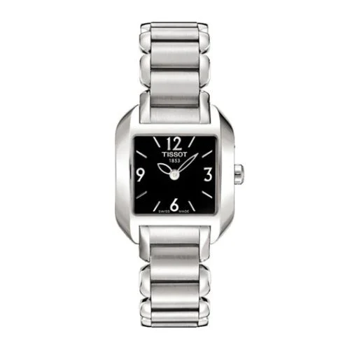 T-Wave Square Quartz 23.6 Stainless Steel / Black / Bracelet
