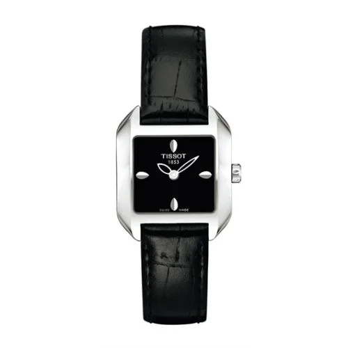 T-Wave Square Quartz 23.6 Stainless Steel / Black / Strap
