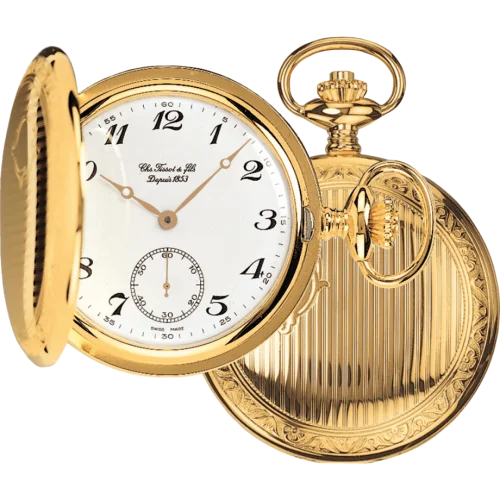 Tissot Savonnette Mechanical Brass / Yellow Gold / White
