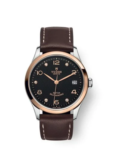 1926 36 Stainless Steel / Rose Gold / Black - Diamond / Strap