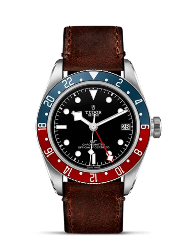 Black Bay GMT Stainless Steel / Black / Pepsi / Leather