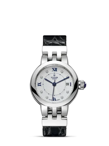 Clair de Rose 26 Stainless Steel / Silver-Diamond / Alligator