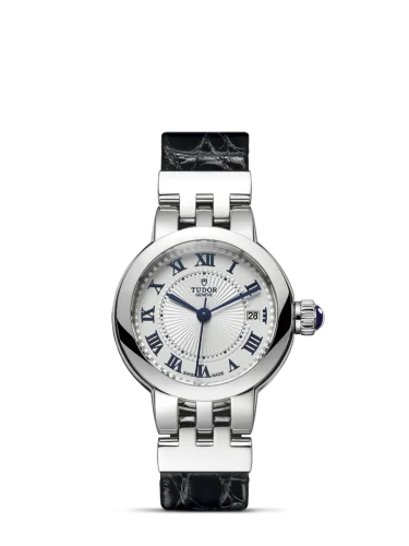 Clair de Rose 26 Stainless Steel / Silver-Roman/ Alligator