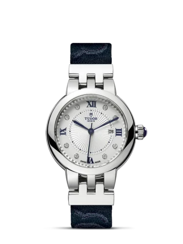 Clair de Rose 30 Stainless Steel / Silver-Diamond / Fabric