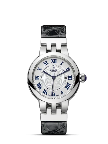 Clair de Rose 30 Stainless Steel / Silver-Roman/ Alligator