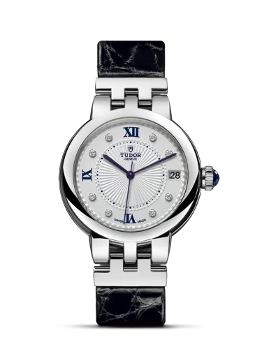 Clair de Rose 34 Stainless Steel / Silver-Diamond / Alligator
