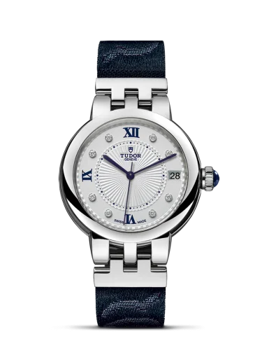 Clair de Rose 34 Stainless Steel / Silver-Diamond / Fabric