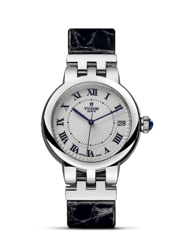 Clair de Rose 34 Stainless Steel / Silver-Roman/ Alligator