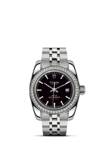 Classic 28 Stainless Steel / Diamond / Black / Bracelet