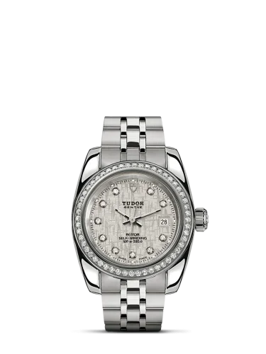 Classic 28 Stainless Steel / Diamond / Silver-Diamond / Bracelet