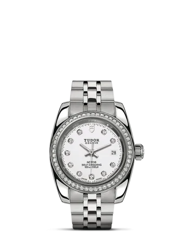 Classic 28 Stainless Steel / Diamond / White-Diamond / Bracelet