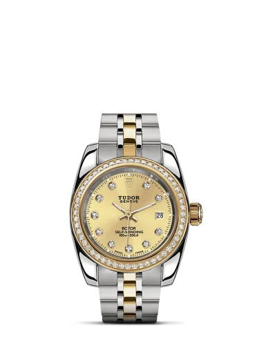 Classic 28 Stainless Steel / Yellow Gold / Diamond / Champagne-Diamond / Bracelet