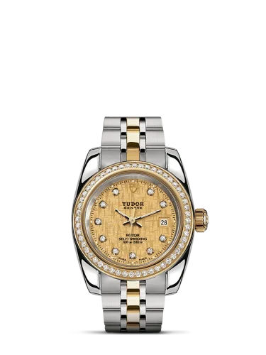 Classic 28 Stainless Steel / Yellow Gold / Diamond / Champagne-Diamond / Bracelet