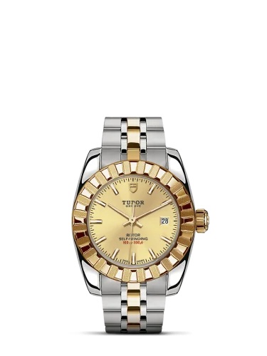 Classic 28 Stainless Steel / Yellow Gold / Fluted / Champagne / Bracelet