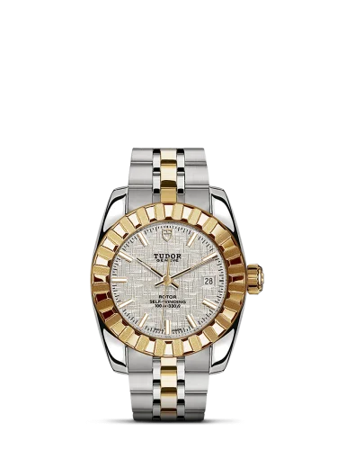 Classic 28 Stainless Steel / Yellow Gold / Fluted / Silver / Bracelet