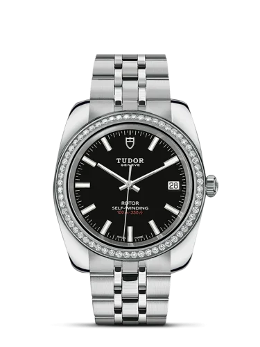 Classic 38 Stainless Steel / Diamond / Black / Bracelet