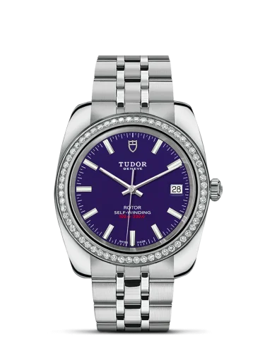 Classic 38 Stainless Steel / Diamond / Blue / Bracelet