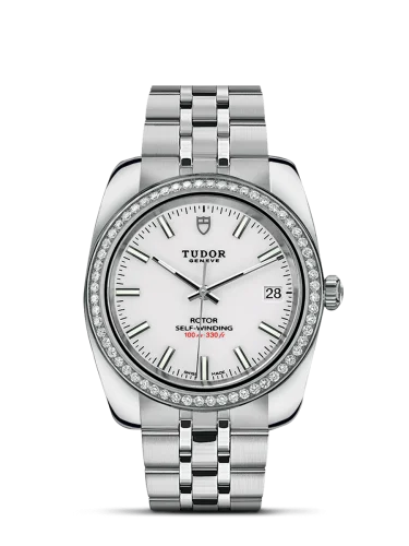 Classic 38 Stainless Steel / Diamond / White / Bracelet