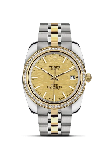 Classic 38 Stainless Steel / Yellow Gold / Diamond / Champagne / Bracelet