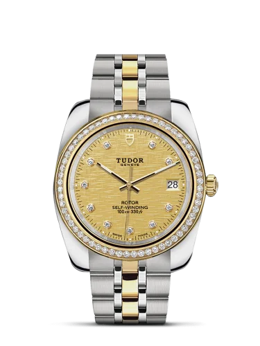 Classic 38 Stainless Steel / Yellow Gold / Diamond / Champagne-Diamond / Bracelet