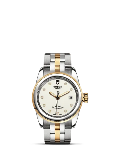 Glamour Date 26 Stainless Steel / Yellow Gold / Opaline-Diamond / Bracelet