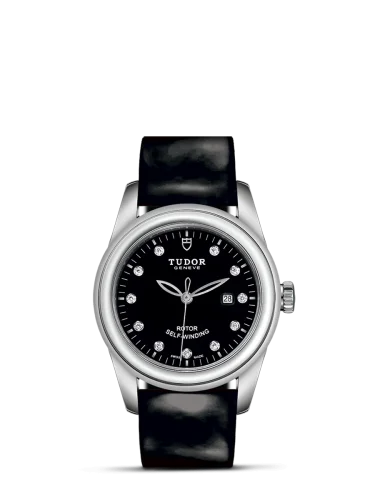 Glamour Date 31 Stainless Steel / Black-Diamond / Strap