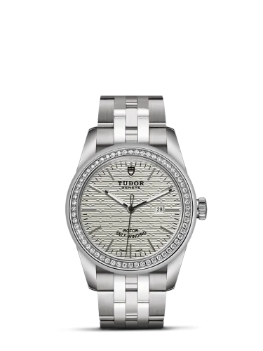 Glamour Date 31 Stainless Steel / Diamond / Jacquard Silver / Bracelet