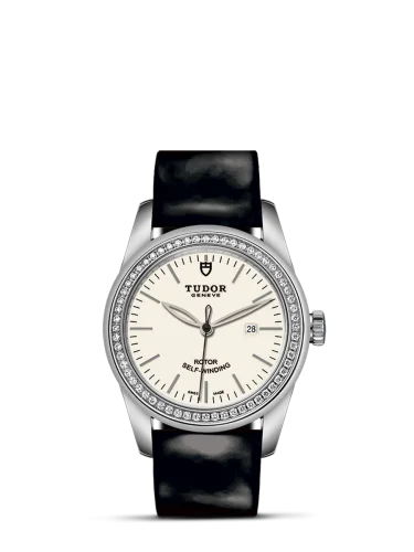 Glamour Date 31 Stainless Steel / Diamond / Opaline / Strap